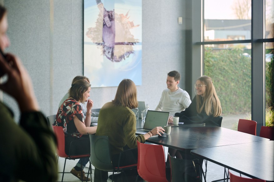 Team in meeting room